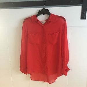 Decree Red Button Down